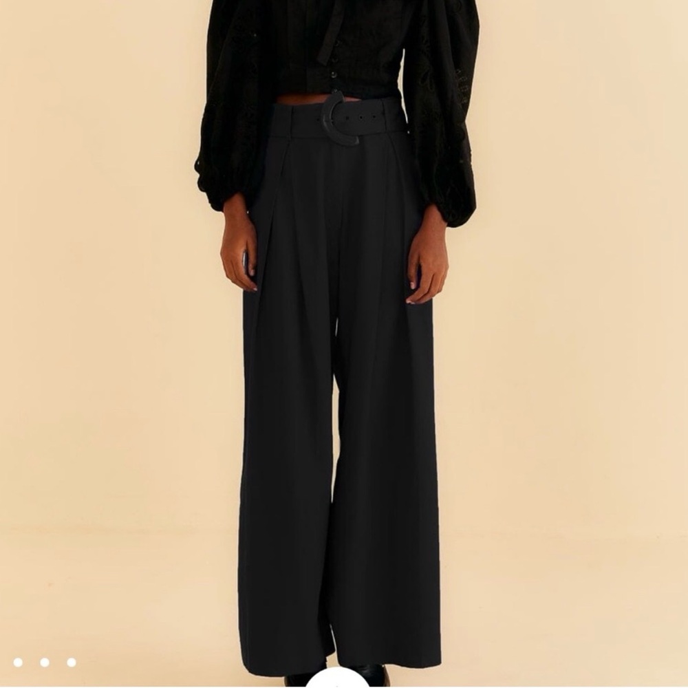 FARM Rio Tailored Black Pants with Belt – Size XL